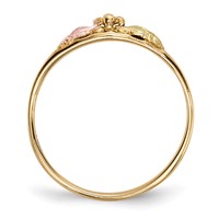 10K and 12K Tri-color Black Hills Gold Leaves Ring view 2