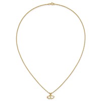 10K and 12K Tri-color Black Hills Gold Double Heart and Leaves 14K Gold-filled Chain Necklace, 18" view 5