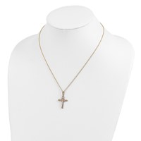 10K and 12K Black Hills Gold Crucifix 14K Gold-filled Chain Necklace, 18" view 4