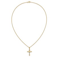 10K and 12K Black Hills Gold Crucifix 14K Gold-filled Chain Necklace, 18" view 5