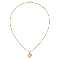 10K and 12K Tri-color Black Hills Gold Hummingbird in Heart 14K Gold-filled Chain Necklace, 18" view 5