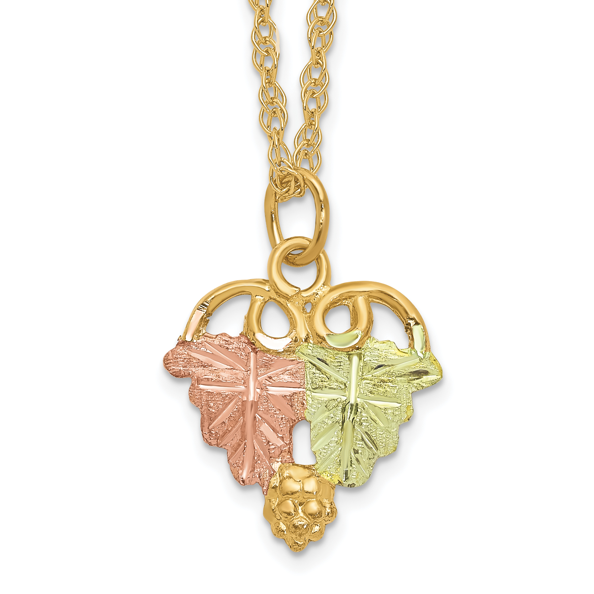 10k Tri-Color Black Hills Gold Necklace (10BH695-18)