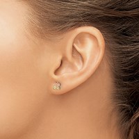10K and 12K Tri-color Black Hills Gold Butterfly Post Earrings view 3