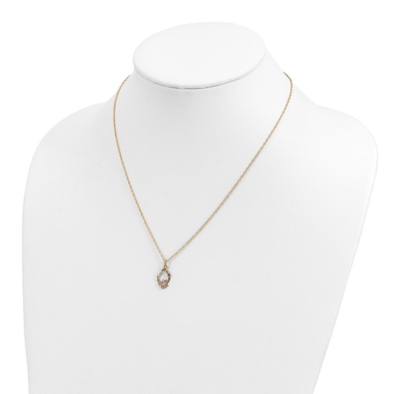 10k Tri-Color Black Hills Gold Butterfly Necklace