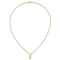 10K and 12K Tri-color Black Hills Gold Hummingbird 14K Gold-filled Chain Necklace, 18" view 5