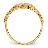10K and 12K Tri-color Black Hills Gold Leaves Twist Ring view 2