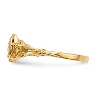 10K and 12K Tri-color Black Hills Gold Leaves Twist Ring view 3