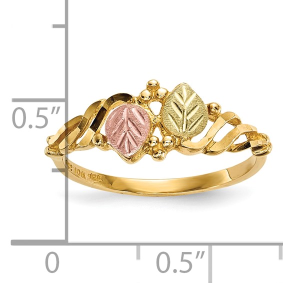 10k Tri-Color Black Hills Gold Ring