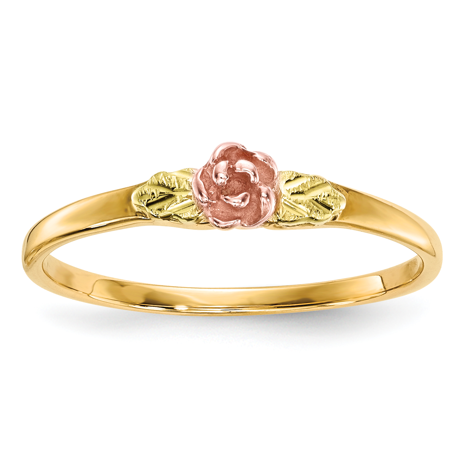 10k Tri-Color Black Hills Gold Rose Ring (10BH712)