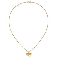 10K and 12K Tri-color Black Hills Gold Dragonfly 14K Gold-filled Chain Necklace, 18" view 5