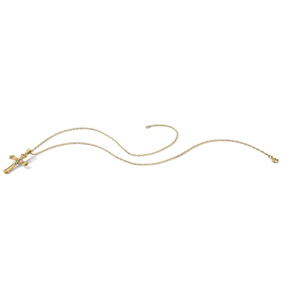 10k w/12K Accents Black Hills Gold Cross 18IN Necklace