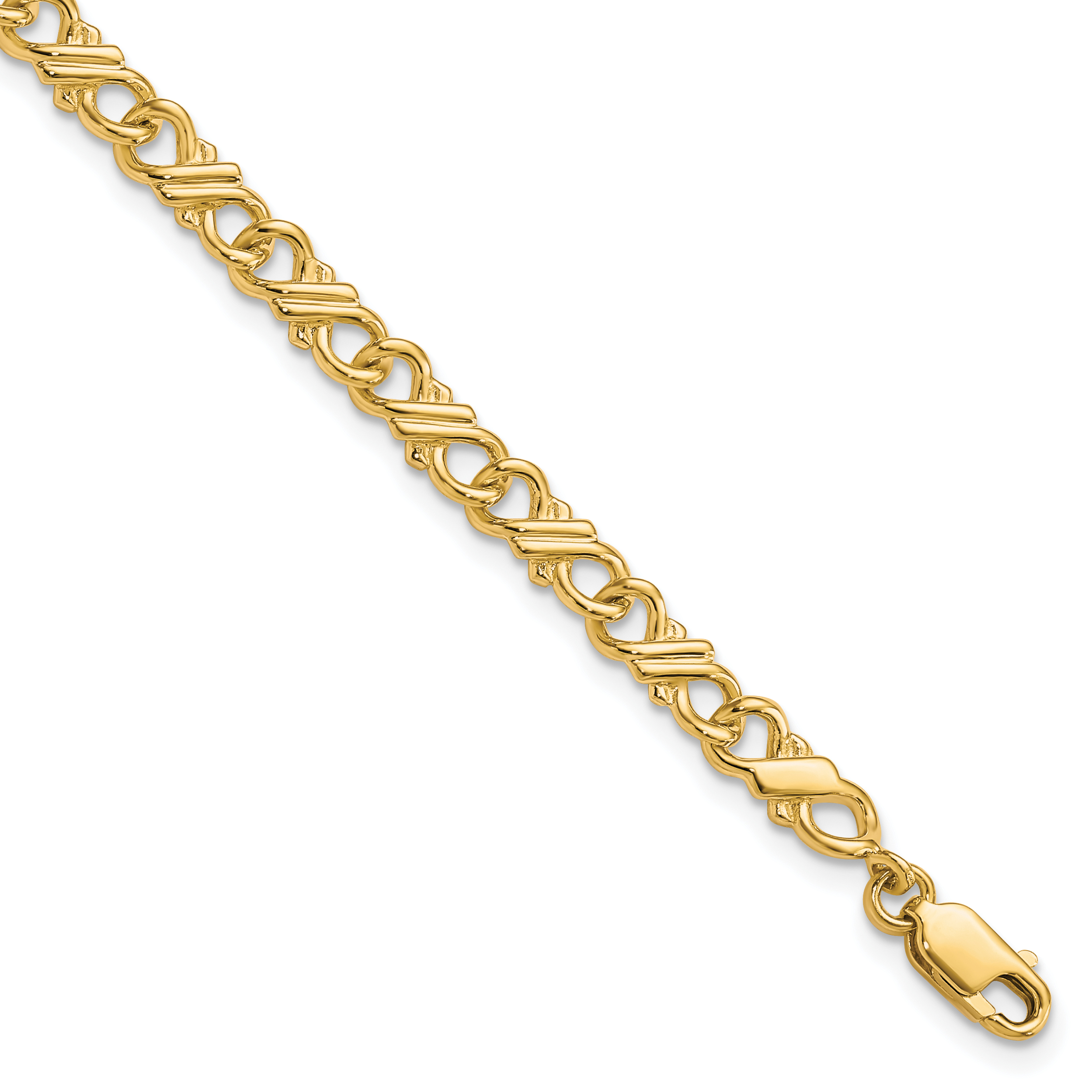 10k Solid Polished Fancy Bracelet (10BR7-7)