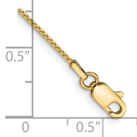 10K .90mm Yellow Gold Box Chain view 2