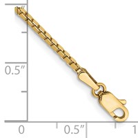 10K 1.5mm Yellow Gold Box Chain view 2