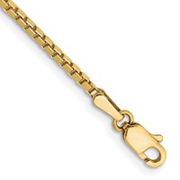10K 1.5mm Yellow Gold Box Chain view 1
