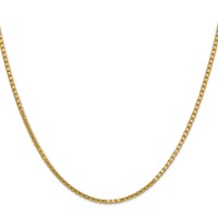 10K 1.9mm Yellow Gold Box Chain view 2