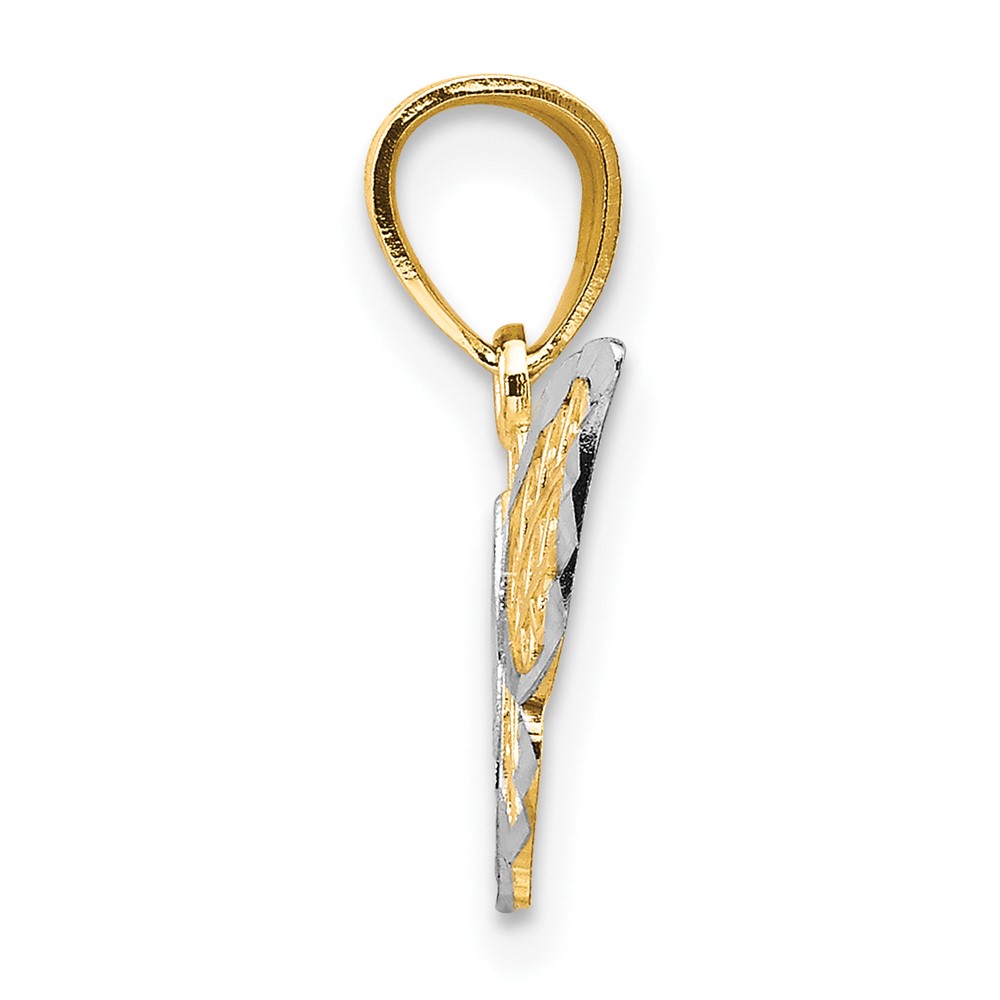 10K w/Rhodium Butterfly Charm (10C1001)