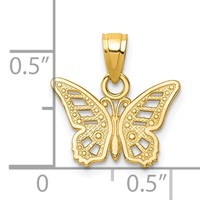 10K Yellow Gold Butterfly Charm view 3