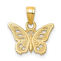10K Yellow Gold Butterfly Charm view 1