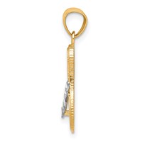 10K and White Rhodium Flip-Flop Charm view 2