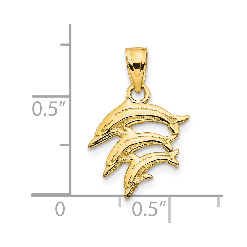 10k Dolphin Charm (10C1023)