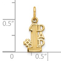 10K Yellow Gold #1 Dad Charm view 3
