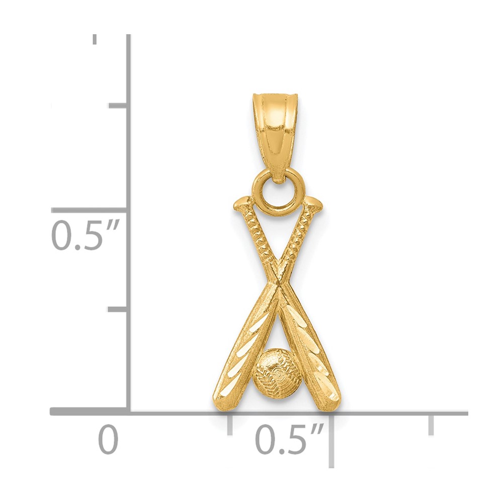 10k Baseball w/Bats Charm (10C1033)