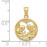 10K Yellow Gold Baptism Charm view 3