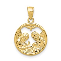10K Yellow Gold Baptism Charm view 1
