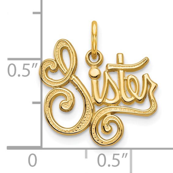 Gold SISTER Charm