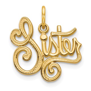 Gold SISTER Charm