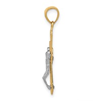 10K and White Rhodium Filigree Crucifix Pendant view 2