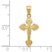 10K Yellow Gold Crucifix Pendant view 3