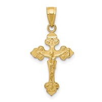 10K Yellow Gold Crucifix Pendant view 1