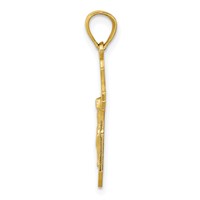 10K Yellow Gold Crucifix Pendant view 2