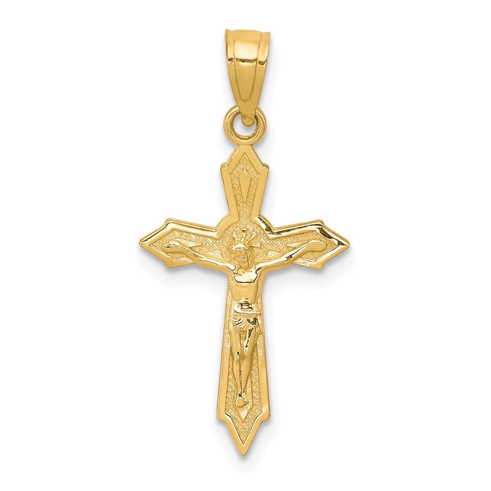10K Yellow Gold Crucifix Pendant