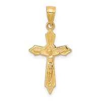 10K Yellow Gold Crucifix Pendant view 1