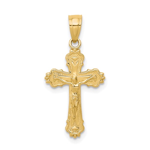 10K Yellow Gold Crucifix Pendant