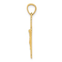 10K Yellow Gold Crucifix Pendant view 2