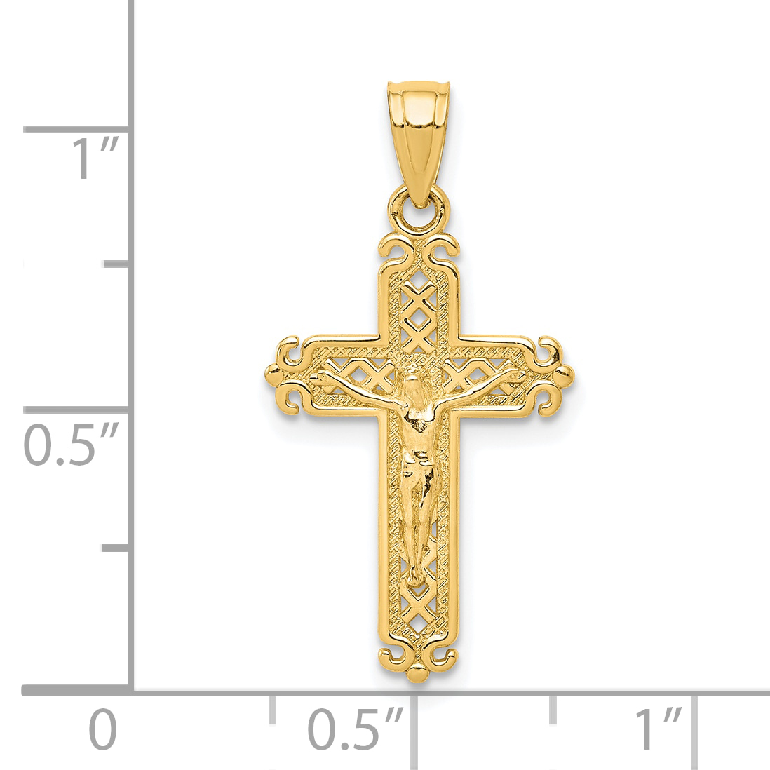 10k Crucifix Pendant 10C1070