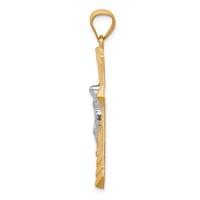 10K and White Rhodium Passion Crucifix Pendant view 2
