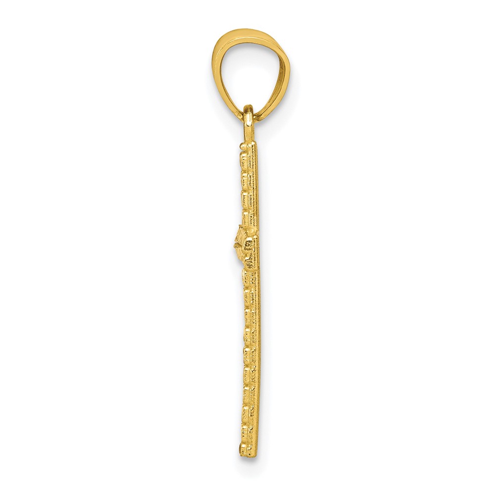 10k Diamond-Cut Cross Pendant (10C1096)