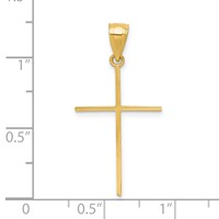 10K Yellow Gold Cross Pendant view 3