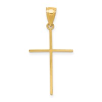 10K Yellow Gold Cross Pendant view 1