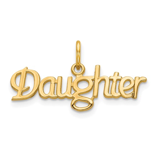 10K Yellow Gold Daughter Charm