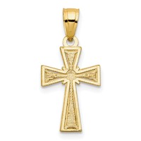10K Yellow Gold Cross Pendant view 4