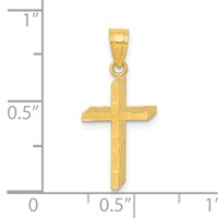 10K Yellow Gold Cross Pendant view 3