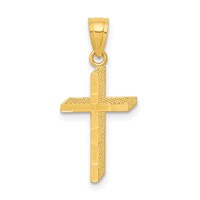 10K Yellow Gold Cross Pendant view 1