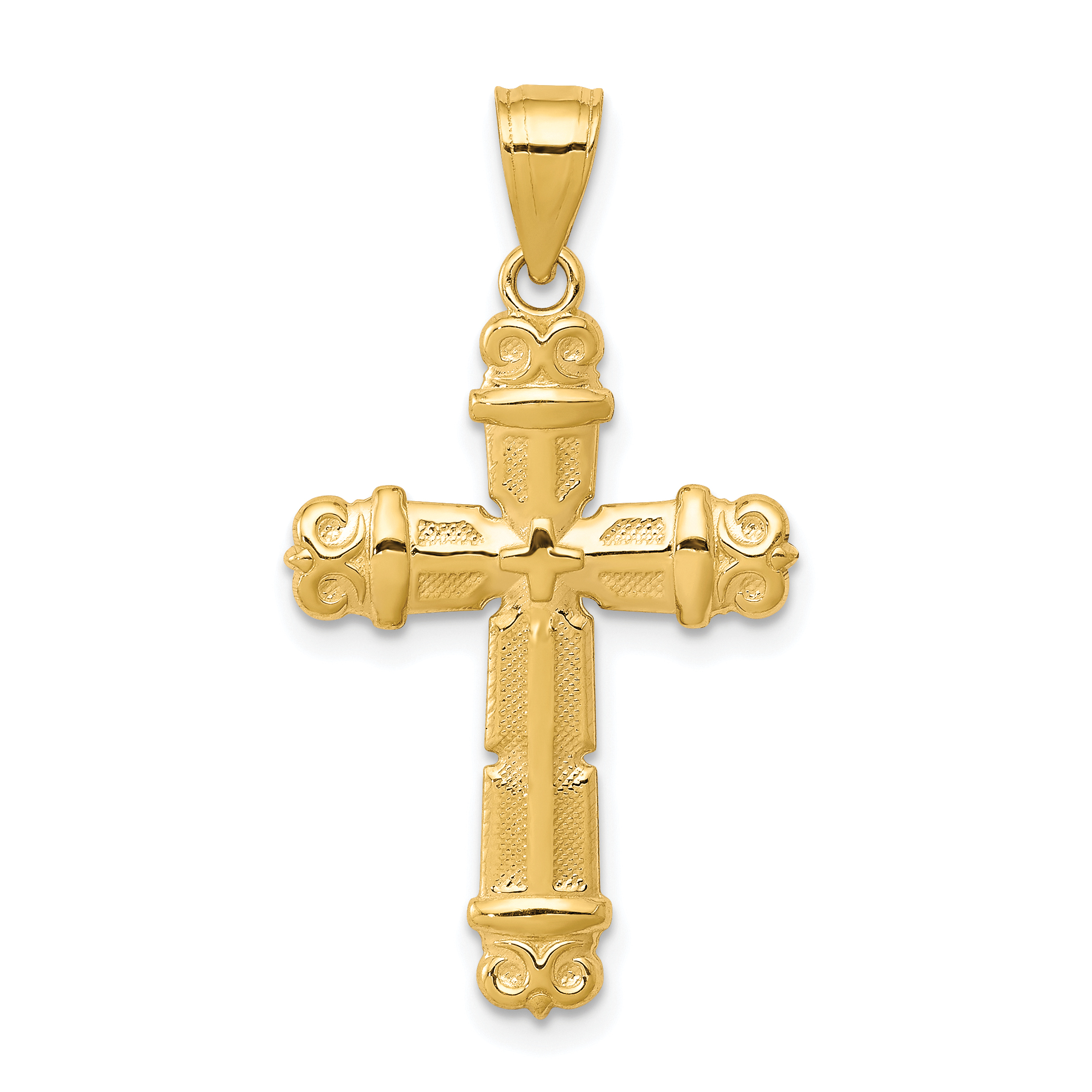 10k Fleur de Lis Cross Pendant (10C1118)