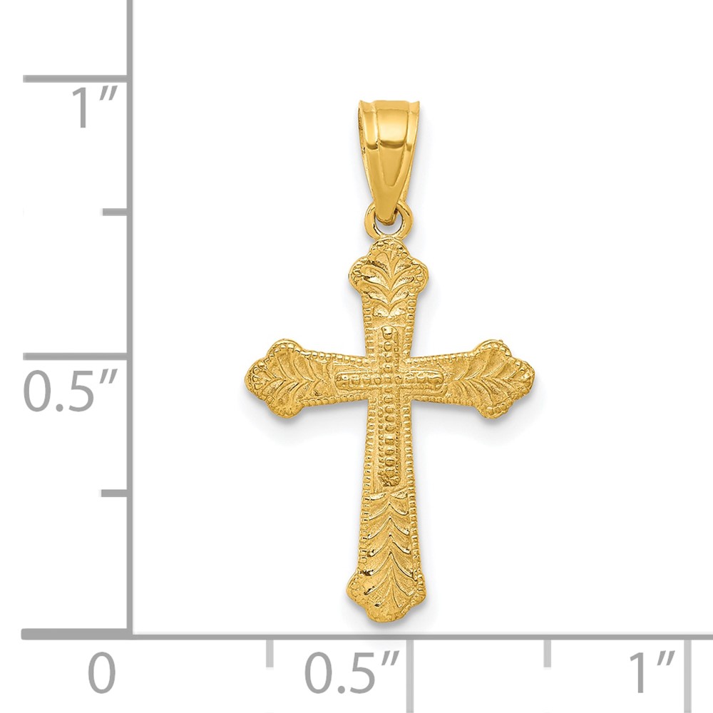 10k Budded Cross Pendant (10C1121)